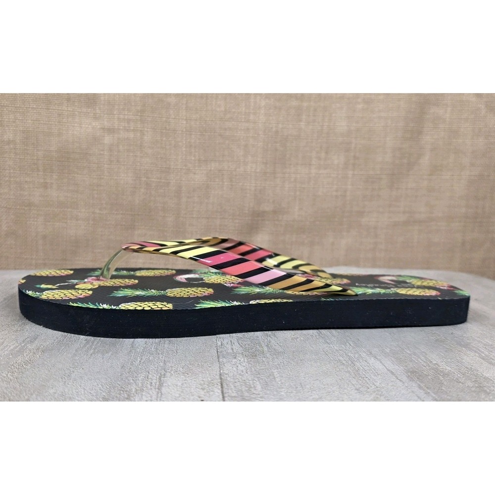 Vera Bradley Flip Flops Toucan Party Pineapple Tropical Women's Size 9-10‎ EUC - Picture 5 of 9